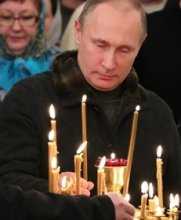 В. Путин на рождественском богослужении в Великом Новгороде (07.01.2017)